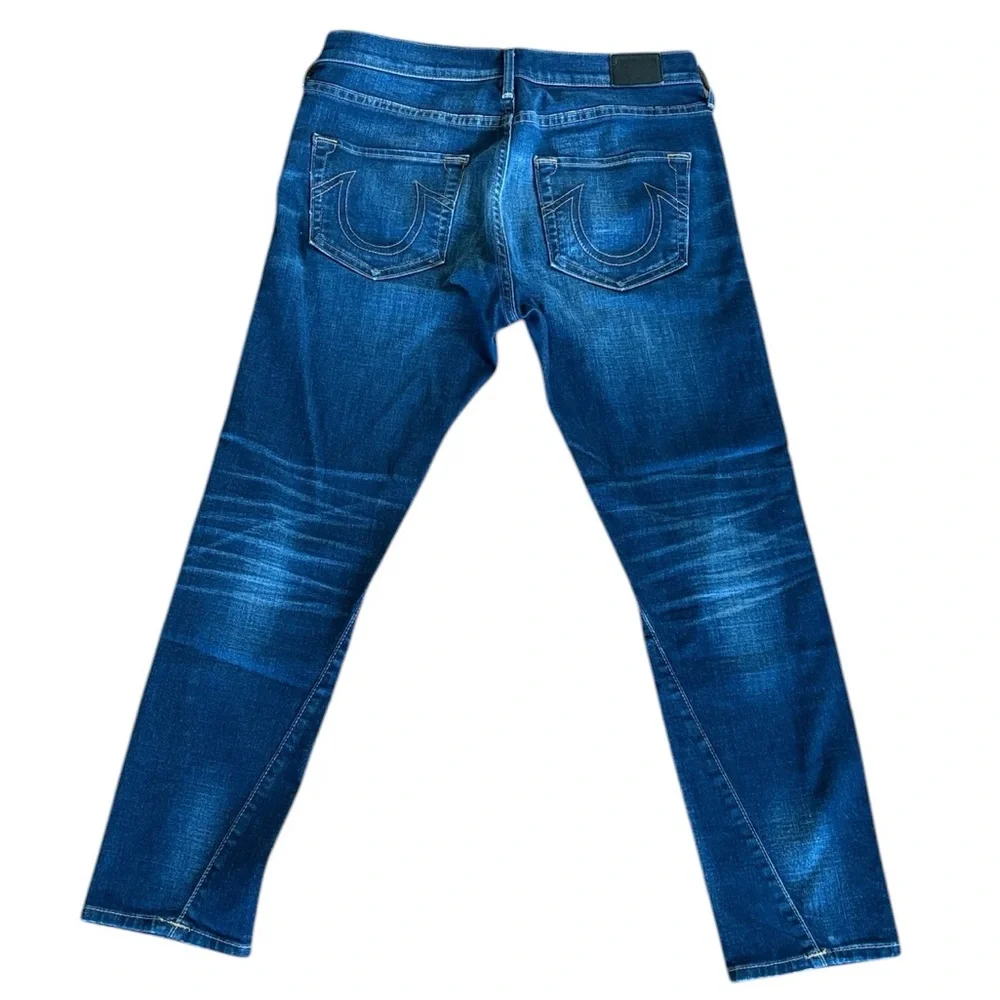 True‎ Religion Nu Boy Mid Rise Slouchy Skinny Blue Jeans Size 26
